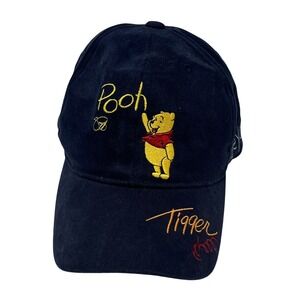 Walt Disney World Pooh Tigger Embroidered Baseball Cap Navy Strapback OSFA